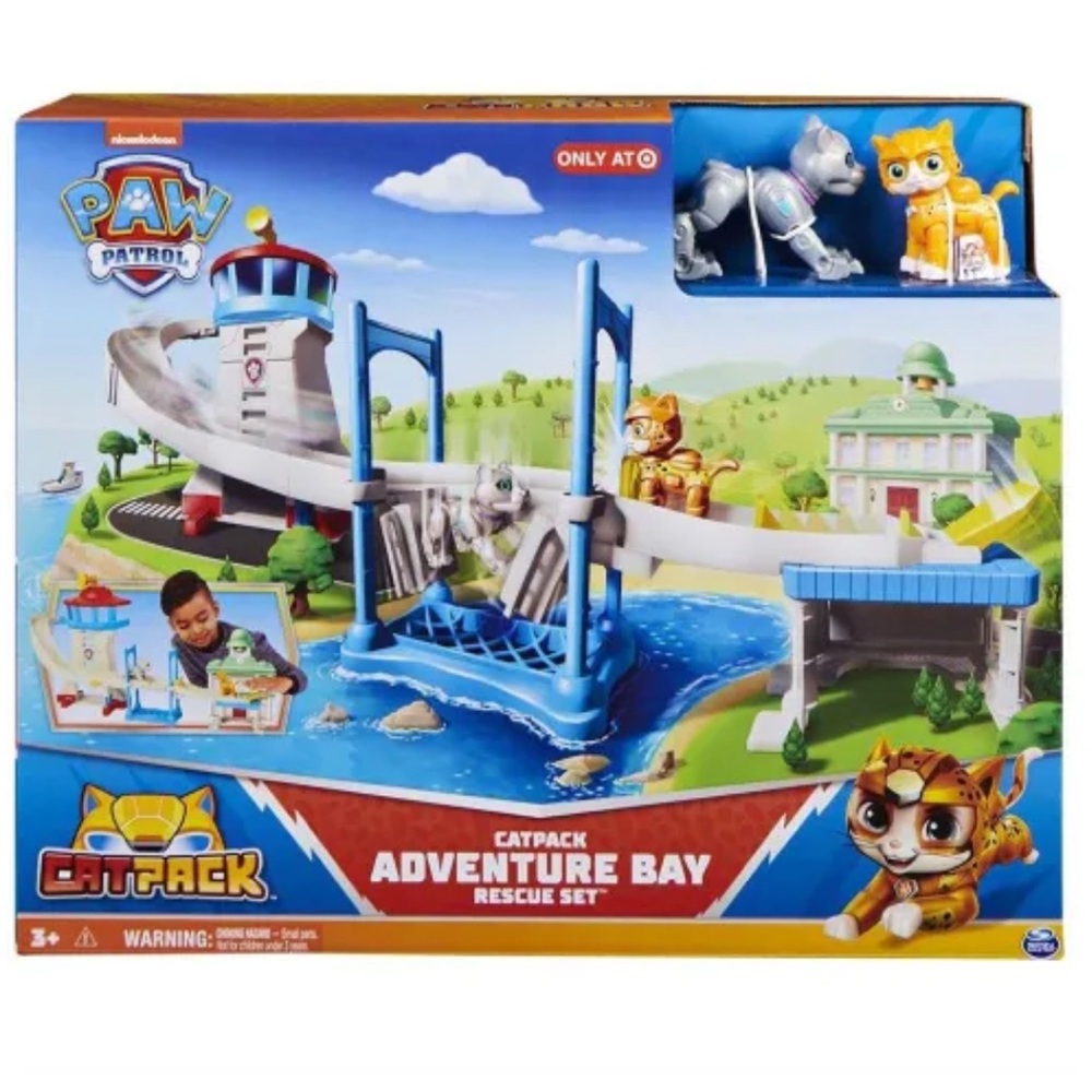 PAW Patrol, Cat Pack Adventure Bay Lookout Tower Playset, with 2 Action Figures